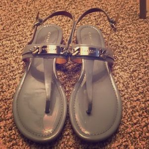 Baby Blue Coach Sandals Worn Once